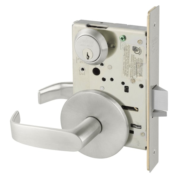 Sargent Grade 1 Office or Entry Mortise Lock, L - Lever, L - Rose, ASA Strike, Satin Stainless Steel 8205 LL 32D - main